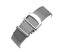 POYNMRE Correa de reloj milanesa de acero inoxidable compatible con pulsera IWC PORTOFINO PORTUGIESER Correa de reloj de malla metálica Accesorios de pulsera de 20 mm y 22 mm(Silver,22mm)
