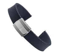 POYNMRE Correa de reloj Mosaic CTS 20 mm, 21 y 22 con cierre resorte liberación rápida, compatible correas caucho FKM for Rolex Daytona Cartier(Blue,24MMX20MM_SILVER BUCKLE)