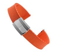 POYNMRE Correa de reloj Mosaic CTS 20 mm, 21 y 22 con cierre resorte liberación rápida, compatible correas caucho FKM for Rolex Daytona Cartier(Orange,19MMX16MM_NO BUCKLE)