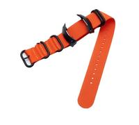 POYNMRE Correa de reloj nailon 22 mm compatible con D4I Novo Strap Diving Black Blue Orange Watch Bracelet(Orange-black)
