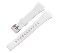 POYNMRE Correa de reloj resina compatible con CASIO W-215H W215H, accesorios deportivos for 18 mm for hombre y mujer(White S)