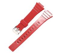 POYNMRE Correa de reloj resina compatible con CASIO W-215H W215H, accesorios deportivos for 18 mm for hombre y mujer(Red S)