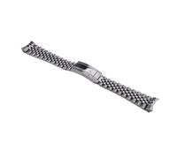 POYNMRE Correa de reloj Rolamy Jubilee 22 mm compatible con Casio MDV-106, MDV-106A, MDV-106B, MDV106G y MDV107, eslabones macizos en plata 316L oro(Silver)