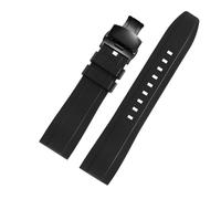POYNMRE Correa de reloj silicona suave liberación rápida 22 mm 1853 for hombre, compatible con Tisso T125, correa goma T125617A, pulsera Black Knight(Black black Folding)