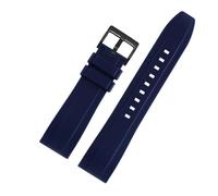 POYNMRE Correa de reloj silicona suave liberación rápida 22 mm 1853 for hombre, compatible con Tisso T125, correa goma T125617A, pulsera Black Knight(Blue Black pin)