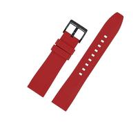 POYNMRE Correa de reloj silicona suave liberación rápida 22 mm 1853 for hombre, compatible con Tisso T125, correa goma T125617A, pulsera Black Knight(Red black pin)