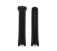 POYNMRE Correa de reloj silicona y caucho 20 mm compatible con Omega Seamaster 300 AT150 Rolex Black Green Water Ghost hebilla plegable(Black black)