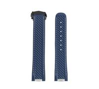 POYNMRE Correa de reloj silicona y caucho 20 mm compatible con Omega Seamaster 300 AT150 Rolex Black Green Water Ghost hebilla plegable(Blue black)
