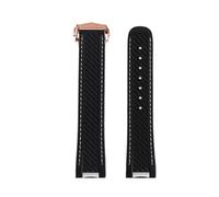 POYNMRE Correa de reloj silicona y caucho 20 mm compatible con Omega Seamaster 300 AT150 Rolex Black Green Water Ghost hebilla plegable(Black rose)