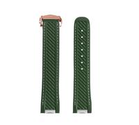 POYNMRE Correa de reloj silicona y caucho 20 mm compatible con Omega Seamaster 300 AT150 Rolex Black Green Water Ghost hebilla plegable(Green rose)