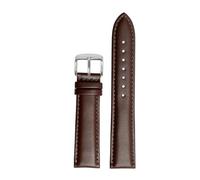 POYNMRE Correa de reloj transpirable compatible con Casio Ocean Heart EFB-670 EFB-530 EFV-600 EFR-552 Correa de reloj de cuero azul y negro 18 mm 20 mm 21 mm 22 mm(02 Brown-A clasp,19mm)