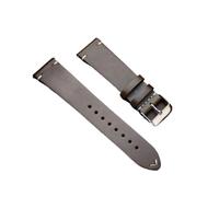 POYNMRE Correa de reloj universal cuero genuino, 18, 19, 20 mm, 21, 22 y 24, fina, piel vaca, estilo retro, for hombre mujer(Army Green,24mm)