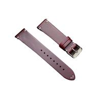 POYNMRE Correa de reloj universal cuero genuino, 18, 19, 20 mm, 21, 22 y 24, fina, piel vaca, estilo retro, for hombre mujer(Wine Red,19mm)