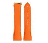 POYNMRE Correa de reloj universal FKM 20/21/22 mm, compatible con Tissot 1853 T099 T120 T120417A T127, correa goma fluorada liberación rápida, repuesto pulsera(Orange-rose gold,21mm)