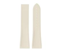 POYNMRE Correa de reloj universal FKM 20/21/22 mm, compatible con Tissot 1853 T099 T120 T120417A T127, correa goma fluorada liberación rápida, repuesto pulsera(Off-white-no buckle,22mm)