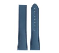 POYNMRE Correa de reloj universal FKM 20/21/22 mm, compatible con Tissot 1853 T099 T120 T120417A T127, correa goma fluorada liberación rápida, repuesto pulsera(Dark blue-no buckle,20mm)