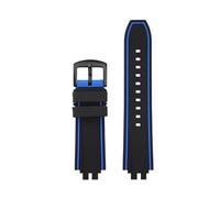 POYNMRE Correa de silicona compatible con Casio Series GBD-200 GBD-200UU GBD-200SM for reloj, pulsera impermeable for deportes al aire libre con herramientas(Black blue-black)