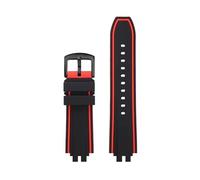 POYNMRE Correa de silicona compatible con Casio Series GBD-200 GBD-200UU GBD-200SM for reloj, pulsera impermeable for deportes al aire libre con herramientas(Black red-black)