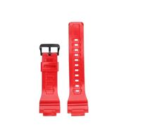 POYNMRE Correa de silicona compatible con Casio Small Square DW-291H, DW-290, W-218H/219H, A158, pulsera goma modificada for hombre 18 mm(Red glossy model)