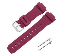 POYNMRE Correa de silicona de 16 mm compatible con Casio G-Shock DW5600 DW6900 G5600 G5700 GW-M5610 GW-5000 GM5610 GWX5600(Red silver)