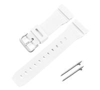 POYNMRE Correa de silicona de 16 mm compatible con Casio G-Shock DW5600 DW6900 G5600 G5700 GW-M5610 GW-5000 GM5610 GWX5600(White Silver)