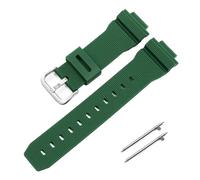 POYNMRE Correa de silicona de 16 mm compatible con Casio G-Shock DW5600 DW6900 G5600 G5700 GW-M5610 GW-5000 GM5610 GWX5600(Green Silver)