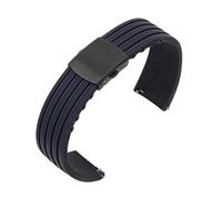 POYNMRE Correa de silicona deportiva de 18 mm, 20 mm, 22 mm, 24 mm, hebilla plegable, correa de repuesto impermeable, compatible con Samsung Watch3, compatible con Active2, compatible con Huawei GT 2