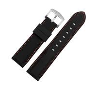 POYNMRE Correa de silicona for reloj deportivo al aire libre compatible con Tissot, Mido y Casio, universal for hombre(A BK Oran line SK,22mm width)