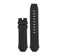 POYNMRE Correa de silicona for reloj Tissot 1853 Bicycle Racing Series 18 mm T111.417 T111417A for hombre, resistente al agua, con herramientas(Black- no buckle)