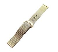 POYNMRE Correa milanesa compatible con Omega Seamaster 007 Lazo de malla de liberación rápida Hebilla plegable de acero inoxidable Correa de reloj de metal for hombres 20 mm 22 mm(Gold,20mm)