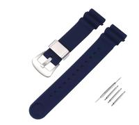 POYNMRE Correa modificada compatible con Seiko No. 5 Abalone Small MM SRP777J1 Sport, correa de silicona impermeable for reloj hombre, accesorios pulsera(Blue-silver,20mm)