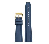POYNMRE Correa universal de caucho fluorado 20 mm y 22, compatible con Breitling Super Ocean Avenger, repuesto pulsera deportiva impermeable for hombre(Blue gold,20mm)