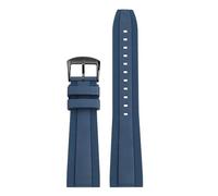 POYNMRE Correa universal de caucho fluorado 20 mm y 22, compatible con Breitling Super Ocean Avenger, repuesto pulsera deportiva impermeable for hombre(Blue black,20mm)