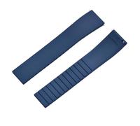 POYNMRE Correas de reloj caucho fluorado CTS FKM 18 mm, 19, 20 y 22 con hebilla mariposa liberación rápida, recortables a medida, resistentes al sudor(Blue,20MM_BLACK BUCKLE)