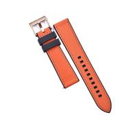 POYNMRE Correas de reloj cuero híbrido FPM/FKM alta resistencia, 20 mm y 22, liberación rápida, caucho fluorado resistente al agua for buceo(Ore Black-Re Gd,20mm)