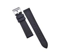 POYNMRE Correas de reloj cuero híbrido FPM/FKM alta resistencia, 20 mm y 22, liberación rápida, caucho fluorado resistente al agua for buceo(All Black-Silver,22mm)