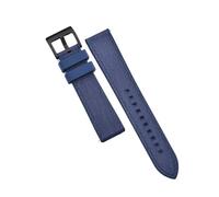 POYNMRE Correas de reloj cuero híbrido FPM/FKM alta resistencia, 20 mm y 22, liberación rápida, caucho fluorado resistente al agua for buceo(All Blue-Black,20mm)