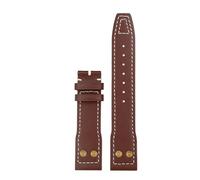 POYNMRE Correas de reloj de cuero de vaca con remaches de bronce, 22mm, 20mm, 21mm, compatibles con IWC Big Pilot's Watch IW501005 IW387902, pulsera con correa Spitfire(Brown no buckle,Width 20mm)
