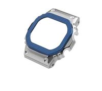 POYNMRE Kit de modificación compatible con Casio GMW-B5000, caja correa metal, brazalete bisel azul acero inoxidable GMW-B5000GD-9(Silver blue case)