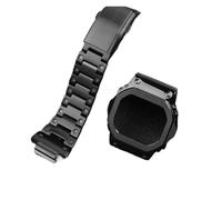 POYNMRE Kit de modificación DW5600 compatible con Casio 3229 DW-5600 5610, caja y correa metal for GW-M5610 GW-B5600, acero inoxidable(Black case-strap,5600mm)