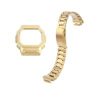 POYNMRE Kit de modificación DW5600, correa reloj ligera aleación titanio, compatible con Casio 3299, GW-B5600 y GW-M5610, bisel metálico herramientas(Gold Strap Case,GWM-5610mm)