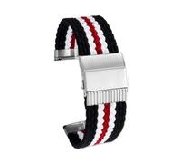 POYNMRE Nueva correa de lona de nailon modificada compatible con la serie Casio G-SHOCK DW-5600 DW5600 GW-B5600 GW-M5610 GA900 700 GA110 120 Correa de reloj deportiva(White red-black)