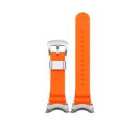 POYNMRE Nueva correa de reloj de goma compatible con Citizen BJ8050 BJ8050-08E Correa de reloj de silicona modificada Little/Small Monster con asa de acero inoxidable(Orange-silver)