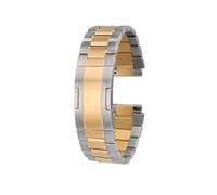 POYNMRE Pulsera de 22 mm compatible con Huawei WATCH Ultimate Extraordinary Master GT4/4PRO Series Correa de reloj de metal de titanio con correa de acero(Silver gold)