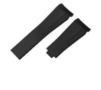 POYNMRE Watch Accessories Compatible With Rolex Rubber Watch Strap Male Ditongna Green Water Ghost Diver Green Silicone Watch Band 20mm 21mm(Black no clasp,21mm)