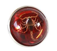Poystng Anillos de escorpión de, anillos de apertura con dije de Animal, piezas de joyería luminosas de, apertura circular de dedo Unisex llamativa