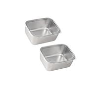 Poystng Bandeja para Tiramisú con Transparente de 2 Piezas Moldes para Pasteles de Postre de Acero Inoxidable que Garantizan Distribución Uniforme del Calor para un Resultado Bandeja