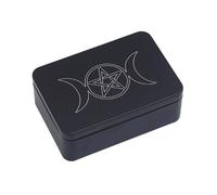 Poystng Caja de Almacenamiento Rectangular, pequeños organizadores de Almacenamiento, joyería, Llaves, Monedas, Cajas de contenedores, Cartas de Juego, Tarots, Lata de Transporte, Tarjetero, Funda de