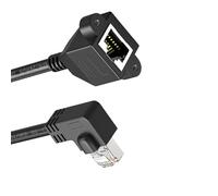 Poystng Extensor de Cable Cat6 RJ45 blindado, adaptador en ángulo Flexible, conectores FTP para redes Cat5e Cat5, extensor Ethernet blindado