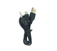 Poystng Función MicroUSB de 5 Pines a auxiliares de 3, 5 mm y Cable de alimentación USB para Dispositivos de Sonido Cable Divisor en Y Auxiliar con alimentación USB